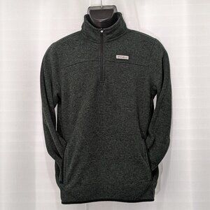 Eddie Bauer Men's 1/4 Zip Classic Pullover Sweater Fleece Top Green Sz Small